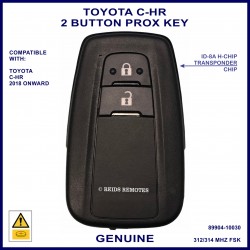 Toyota C-HR Tokai Rika BR1ET 89904-10030 2 button genuine proximity key