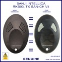 Sanji Intellica RKS03, TX SAN-CH V4 433MHZ 2 black button oval black car alarm remote