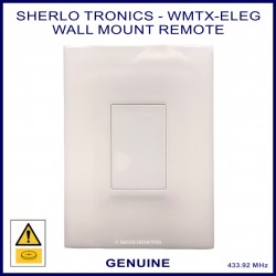 Sherlo Tronics  Elegant wall mountable white single button remote transmitter