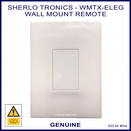 Sherlo Tronics  Elegant wall mountable white single button remote transmitter