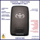 Image shows the back of the proximity key case with detail: FCC ID:HYQ14AAB IC:1551A-14AAB DENSO