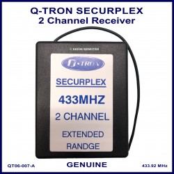 Q-Tron Securplex 433 MHz 2 channel extended range receiver unit
