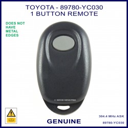 Toyota Camry 1997-2002 1 oval grey button genuine 89780-YC030 remote control