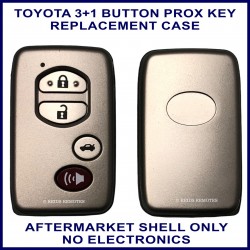 Toyota 3+1 button silver smart key case replacement