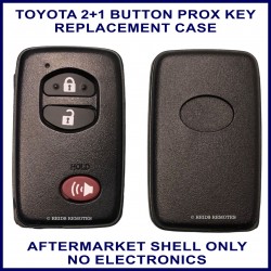 Toyota 3 button black smart key case replacement