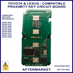 Toyota proximity key circuit board ID8A H-Chip suits many different PCB references