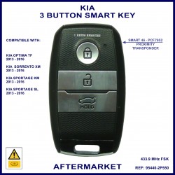 KIA Optima Sorento & Sportage 3 button smart proximity key 954402-P550