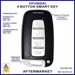 Hyundai ix35 & Santa Fe 4 button smart proximity key