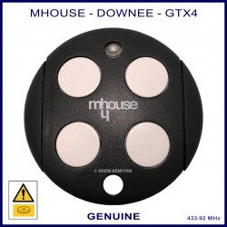 Mhouse GTX4 genuine grey gate remote control with 4 round white buttons
