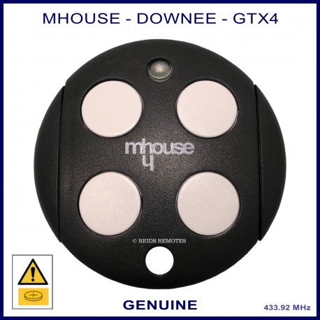 Mhouse GTX4 genuine grey gate remote control with 4 round white buttons