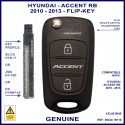 Hyundai Accent RB 2010 - 2015 2 button flip key OEM 95430-1R110