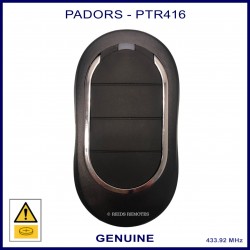 Padors PTR416 4 button garage door remote suits Padors sectional & roller doors
