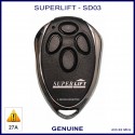Superlift SDO-3 - black & chrome garage remote with 4 black buttons SM400B