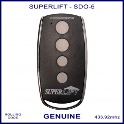 Superlift SDO-5 black & chrome garage remote with 4 white buttons