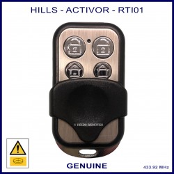 Hills Activor RTI01 genuine 4 button alarm remote front view