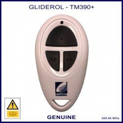 Gliderol TM390+ white 3 grey button oval garage remote control