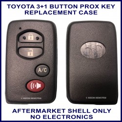 Toyota Prius 4 button black smart key case replacement