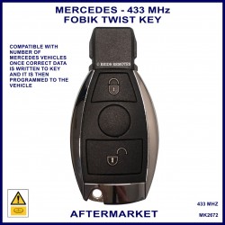 Mercedes BE programable 2 button 433 MHz remote fobik key