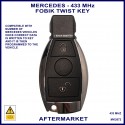 Mercedes BE programable 2 button 433 MHz remote fobik key