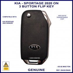 Kia Sportage 2020 on genuine 3 button flip key 95430-D9420