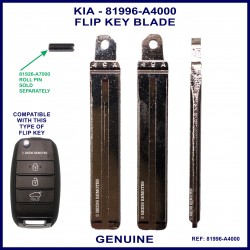Kia Sportage 2016-2019 genuine 49A flip key blade 81996-A4000