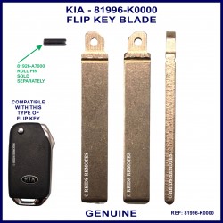 Kia Soul 2019 on genuine B D flip key blade 81996-K0000