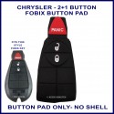 Chrysler Dodge & Jeep 2 button plus panic button rubber button pad for fobik key