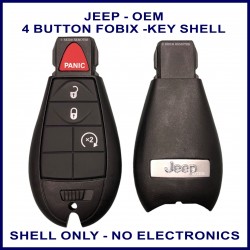 Jeep OEM 3 button plus panic button fobik key replacement shell