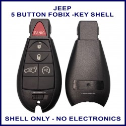 Jeep OEM style 4 button plus panic button fobik key replacement shell