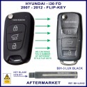 Hyundai I30 FD 3 button flip key for models 2007 - 2012 aftermarket