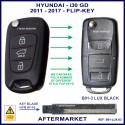 Hyundai I30 GD 3 button flip key for models 2011 - 2017 aftermarket
