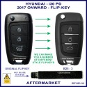 Hyundai I30 PD 2017 onward 3 button flip key aftermarket