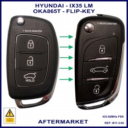 Hyundai ix35 2013-2015 aftermarket 95430-2S750 3 button remote flip key