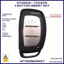 Hyundai Tucson 2015-2018 3 button smart proximity key 95440-D3000