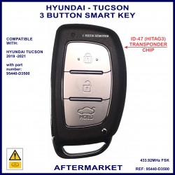 Hyundai Tucson 2019-2021 3 button smart proximity key 95440-D3500