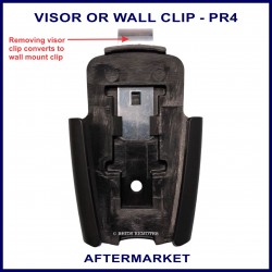 Aftermarket remote sun visor or wall mount clip - angled sides remote holder