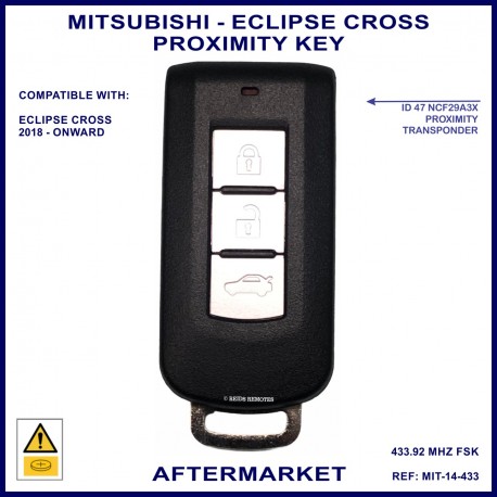 Mitsubishi Eclipse Cross 2018 onward 3 button OCHGHR-M013 smart proximity remote key