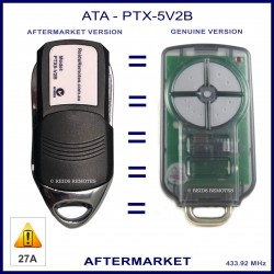 ATA PTX 5 V2  aftermarket replacement garage remote with 4 buttons