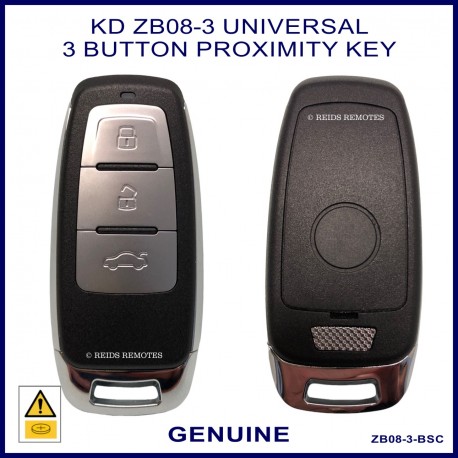 Audi style ZB08-3 aftermarket 3 button proximity key suits 100s of cars