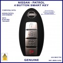 Nissan Patrol genuine 285E3-1LP0C 4 button smart proximity remote key