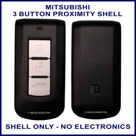 Mitsubishi 3 button smart proximity remote key replacement shell ONLY