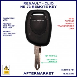 Renault Clio 1 button ID-46 PCF7946 remote key - NE73