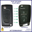 Fiat Scudo van 2008 onward 3 button aftermarket flip-key