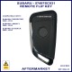 Image shows the back of the B29-3-10 remote flip key which has a 14mm round recess for a logo sticker