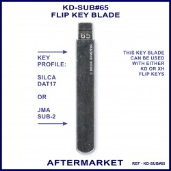 Subaru flip key blade matching JMA SUB-2 or Silca DAT17 profile