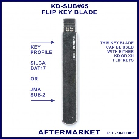 Subaru flip key blade matching JMA SUB-2 or Silca DAT17 profile
