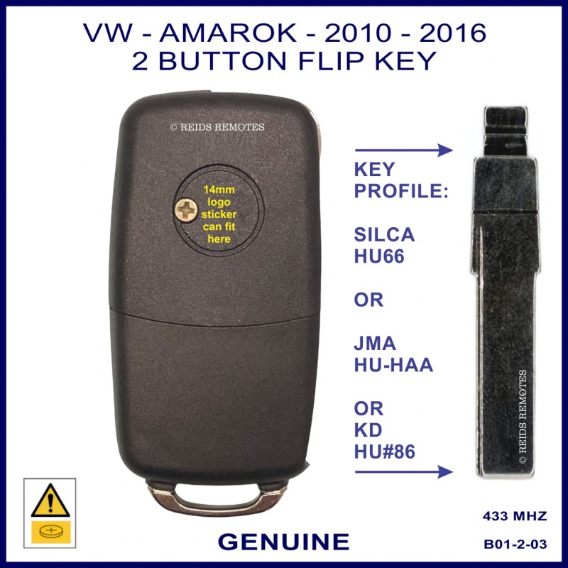 Used OEM 4-Button VW Flip Key Remote 2011-2016 (5K0837202AKR / NBG010206T) W/ Battery