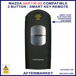 Mazda 2 3 6 CX3 CX5 CX9 - SKE-13E-02 2 button smart proximity remote key