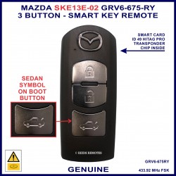 Mazda 3 & Mazda 6 2017 onward 3 button SKE13E-02 genuine proximity smart remote