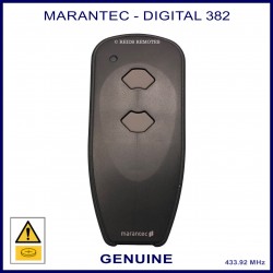 Marantec Digital 382, 2 button grey garage door and gate remote control